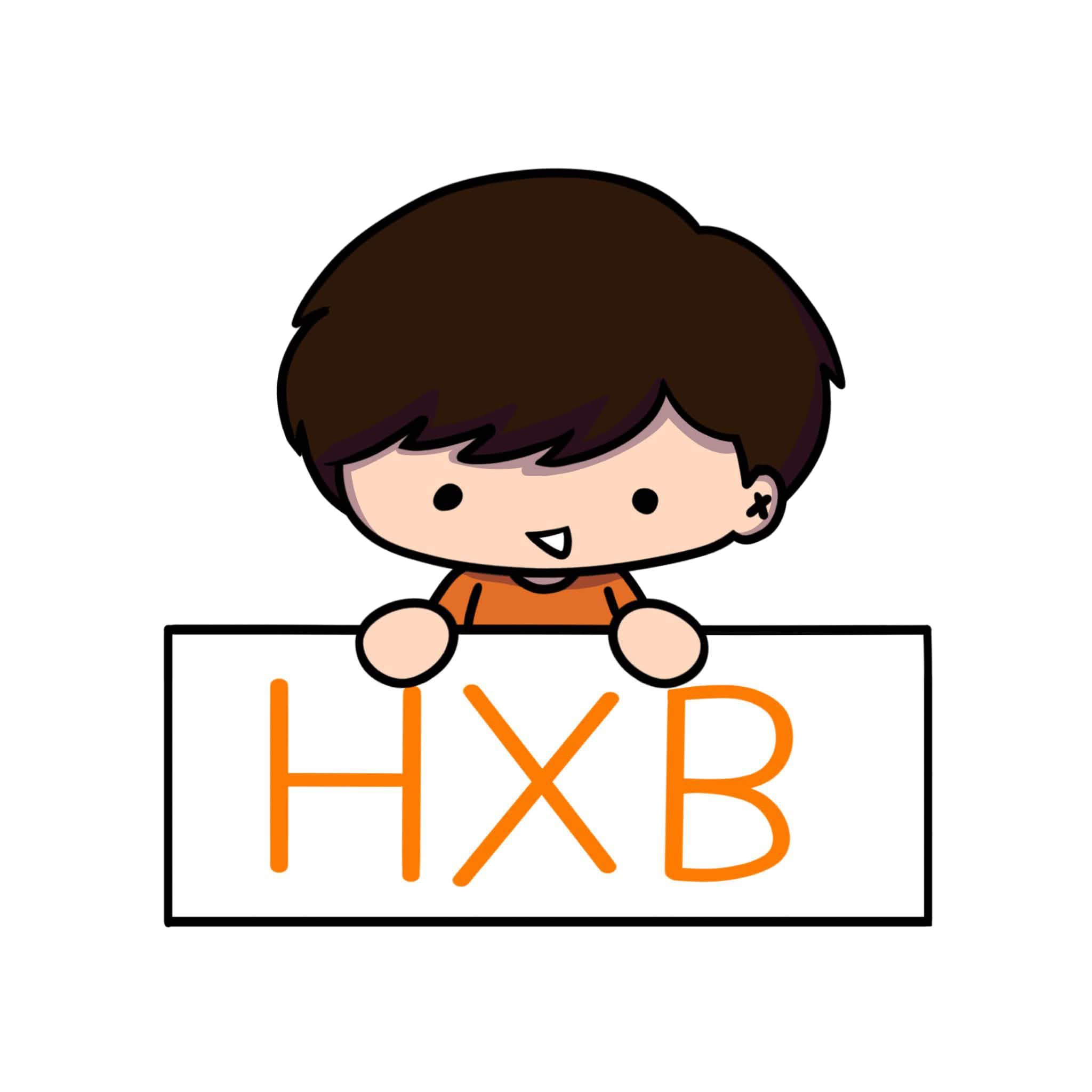 Mascote do HenXBot com a placa HXB
